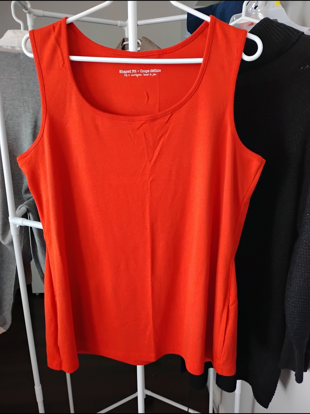 Penningtons Bright Orange Sleeveless Scoop Neckline  Tank Top